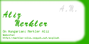 aliz merkler business card